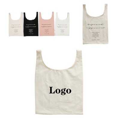 Eco-friendly Practical 100% Cotton Shopping Vest Bag