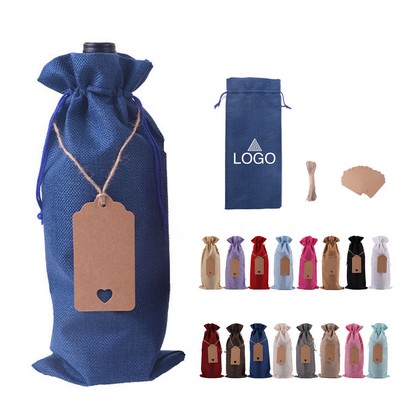 Wine Bags with Drawstring Bottle Gift Package