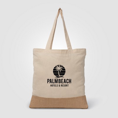 Rio™ Tote Bag - 5 oz. Recycled Cotton Blend with Jute - Silkscreen