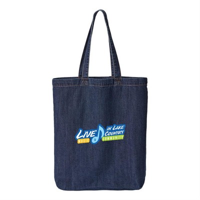 Liberty Bags® Cotton Denim Gusseted Tote Bag