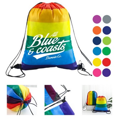 Rainbow Pride Drawstring Backpack