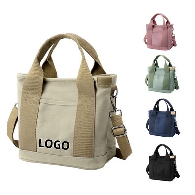 Canvas Phone Bucket Tote Bag