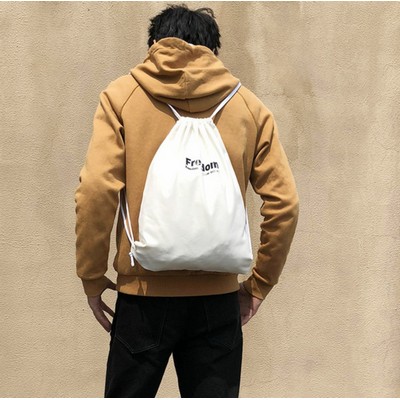 Double Shoulder Drawstring cotton Bag