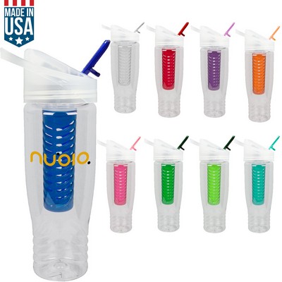 28 Oz Polyclean Color Fruit Fusion Water Bottle