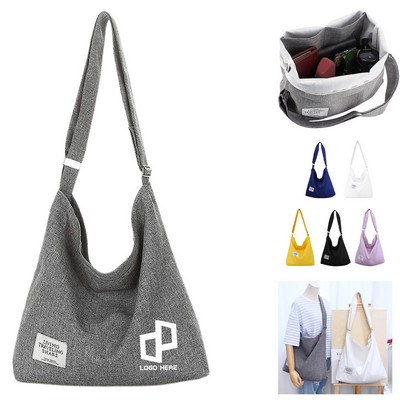 Canvas Shoulder Bag W/ Adjustable Shoulder Strap