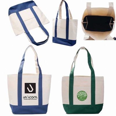 12 Oz. Premium Large Cotton Canvas Boat Tote