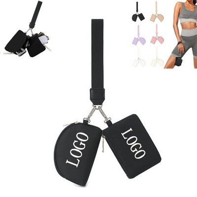 Compact Nylon Wristlet Pouch