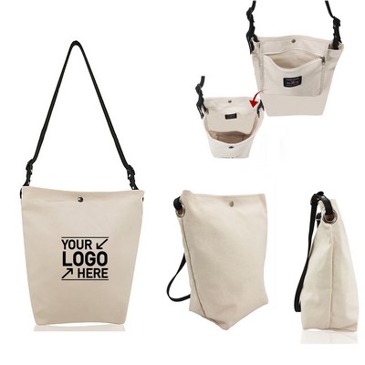 Canvas Shoulder Tote Bag (8" x 5.5" x 3.5")