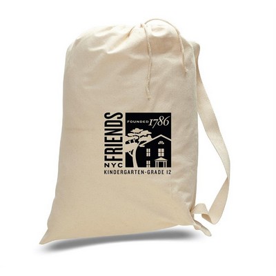 Large Canvas Laundry Bag - Heat Transfer