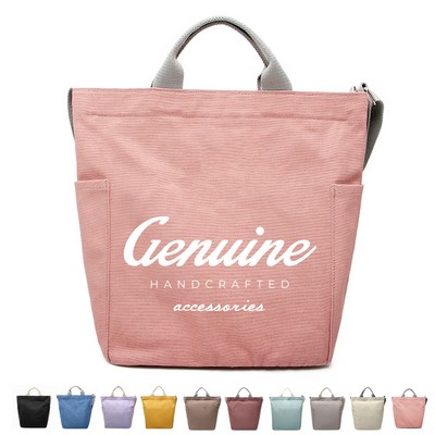 Simple Large-capacity Canvas Tote Bag with Handle