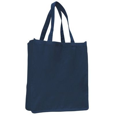 Q-Tees Canvas Gusseted Jumbo Shopper Tote Bag