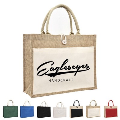 Burlap Jute Tote Bag