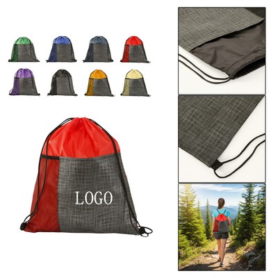 13.39x15.75" Etched Pocket Drawstring Sports Pack