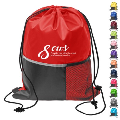 210D Polyester Drawstring Backpack