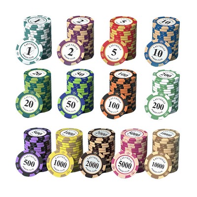 Custom Ceramic Full-Color Double-Sided Printed Casino Poker Chips