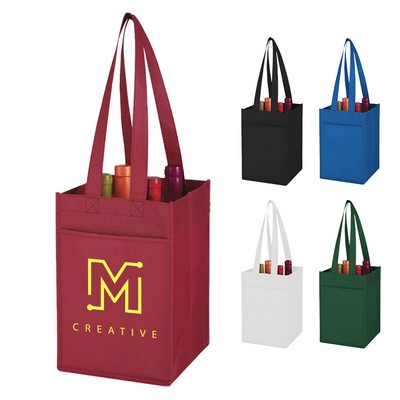 Non-Woven Fabric Red Wine Shopping Bag