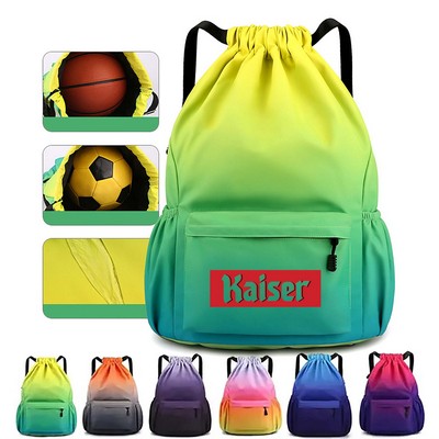Gradient Drawstring Backpack