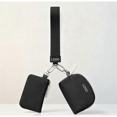 Women's Wristlet Mini Coin Purse Portable Wallet Key Holder Small Pouch Daily Use Travel