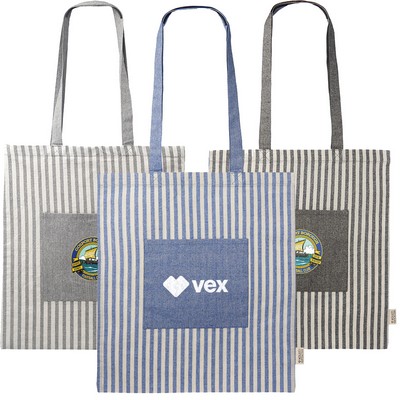 Eco-Friendly Striped Recycled Cotton Tote bags