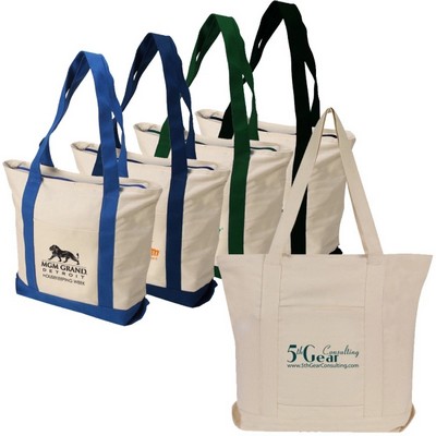 12 Oz 100% Cotton Boat Tote Bag