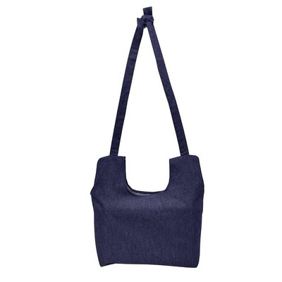Denim Unstructured Knot Handle Bag